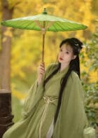 Flying Cloud | Yellow / Green Hanfu (兮云飞扬)