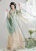 Meadow Dew | 6-Pieces Flora Embroidered Hanfu (犹春于绿)