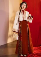 Year After Year | Weaving Gold Spinning Skirt Red Hanfu(年年)