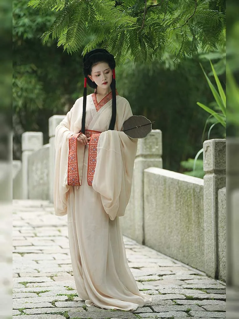 Hanfu dress – Warring States Masan Chu Tomb replica trailing Zhiju robe