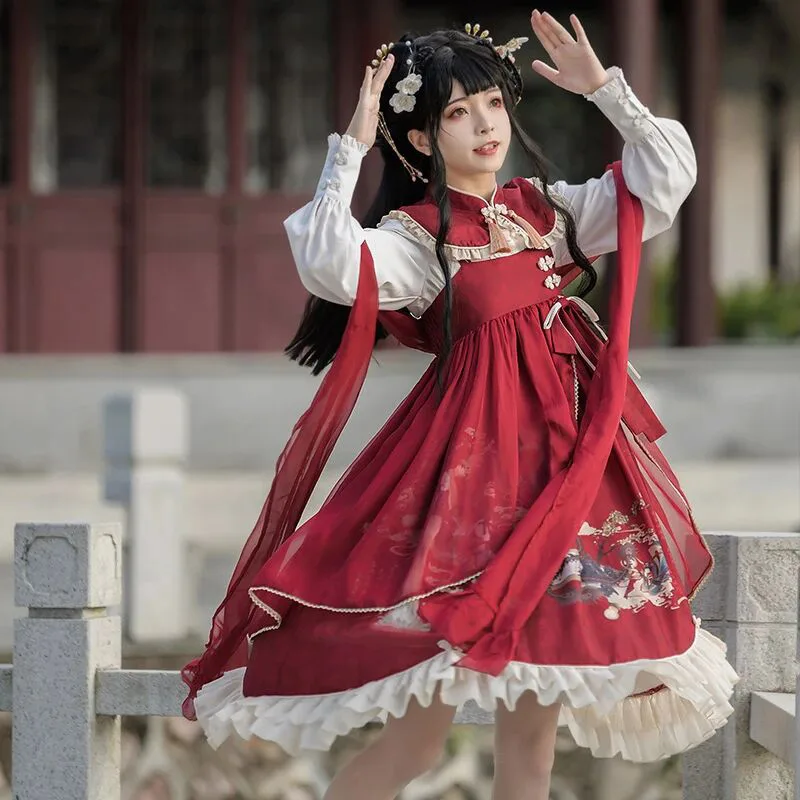 Beautiful Lolita dress featuring lace, ruffles, and bow details, showcasing a sweet and elegant princess style.