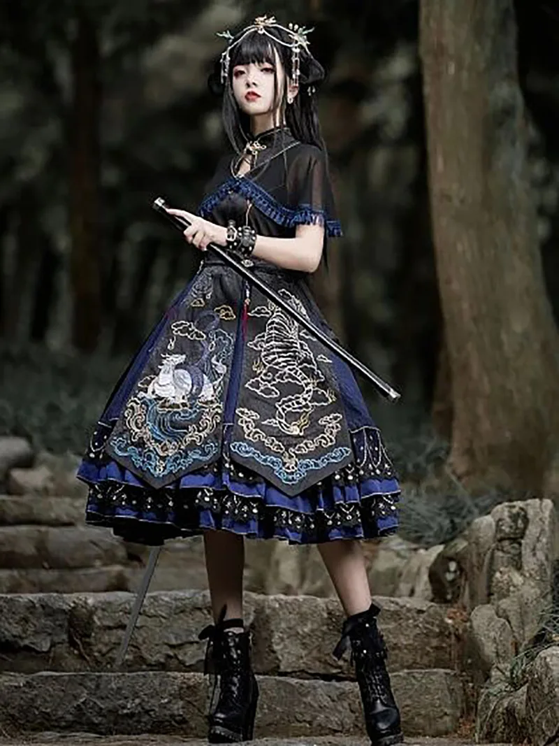 Beautiful Lolita dress featuring lace, ruffles, and bow details, showcasing a sweet and elegant princess style.