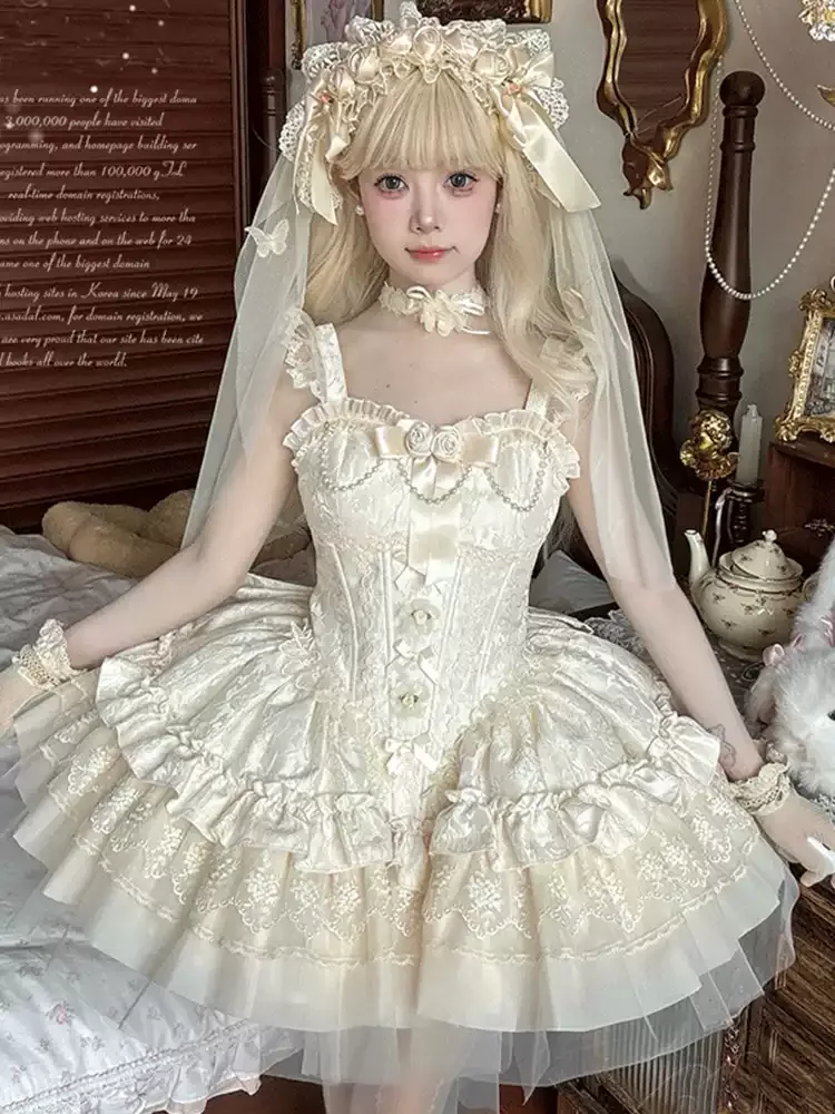 Lolita city dress original doll-style ballet JSK princess dress with cute and elegant daily lolita design