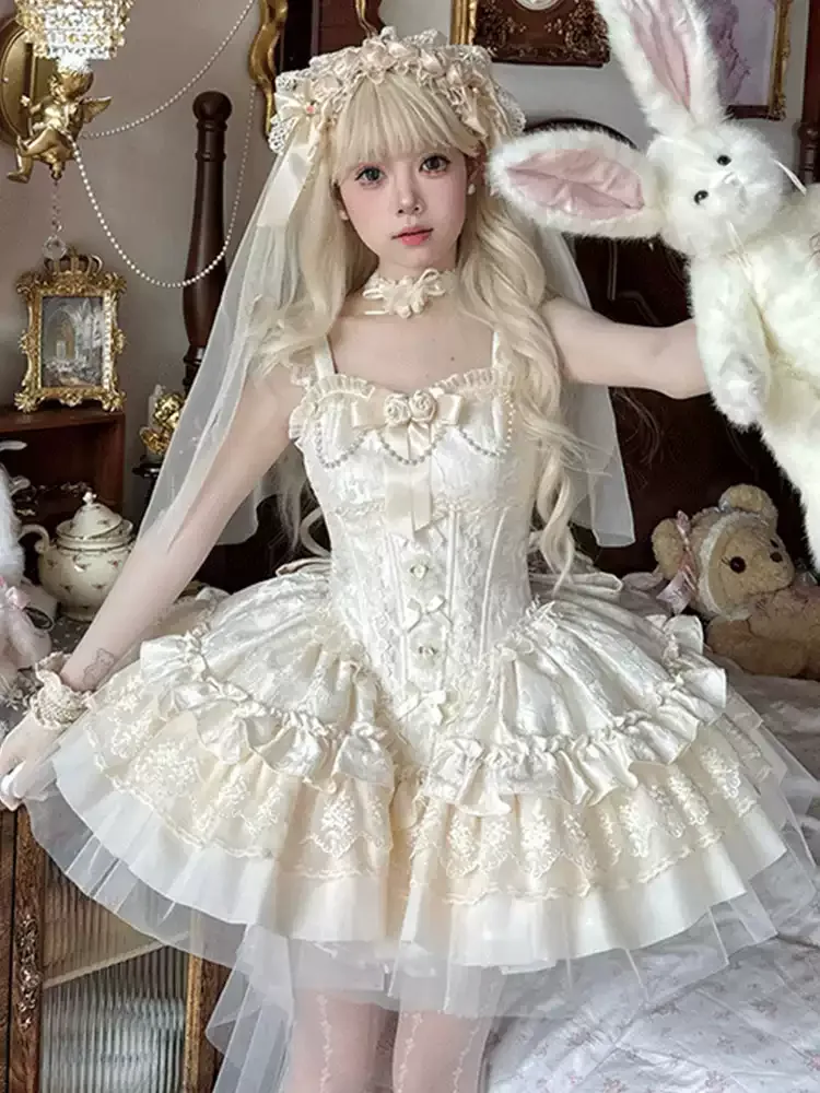 Lolita city dress original doll-style ballet JSK princess dress with cute and elegant daily lolita design