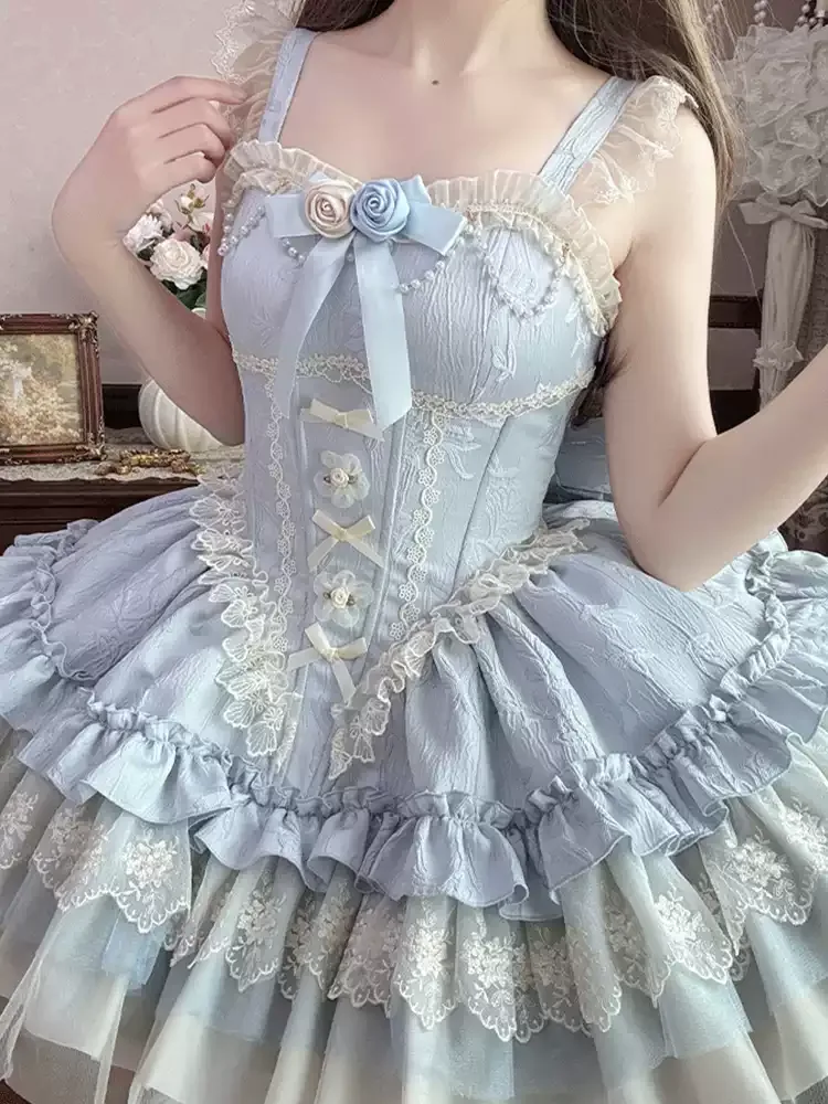 Lolita city dress original doll-style ballet JSK princess dress with cute and elegant daily lolita design