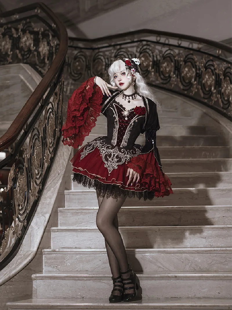 Lolita dress dark gothic starry vampire outfit for women, perfect for daily wear and spring-autumn styling