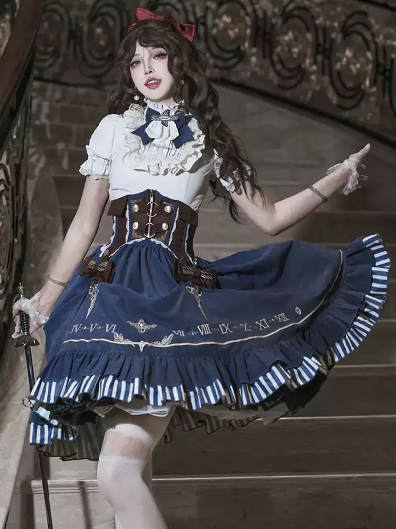 Elegant gothic princess Lolita fashion dress to impress with summer-inspired design and delicate lace detailing for daily or festive wear