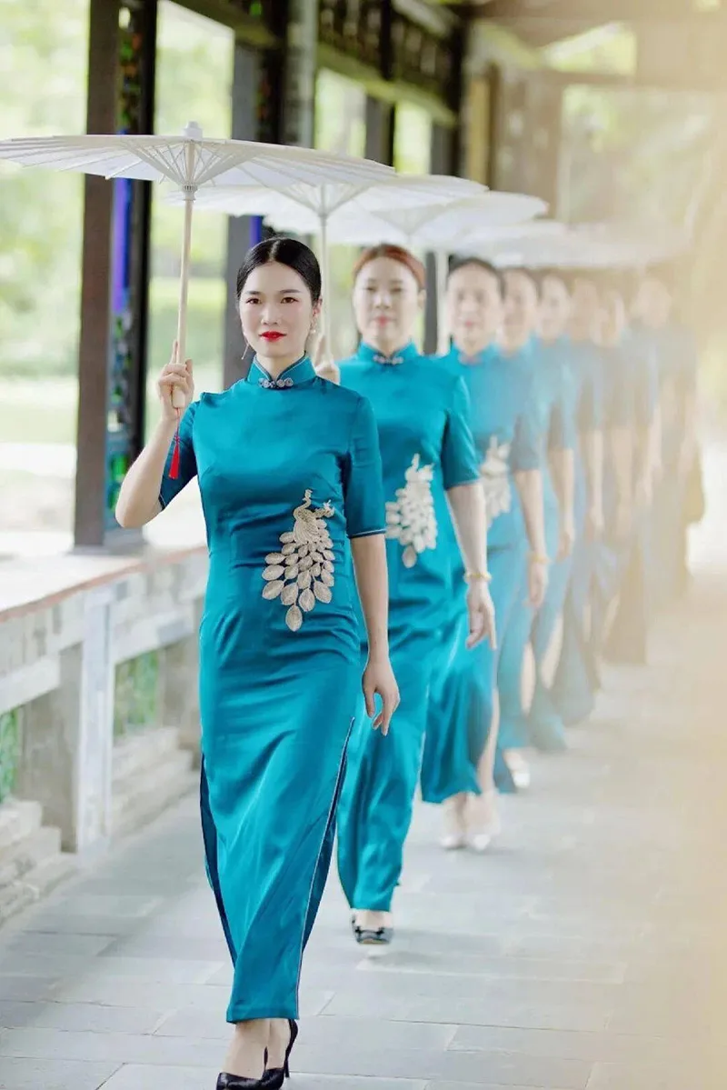 Modern cheongsam dress showcasing elegant design, soft fabric, and the perfect balance between traditional charm and modern fashion.