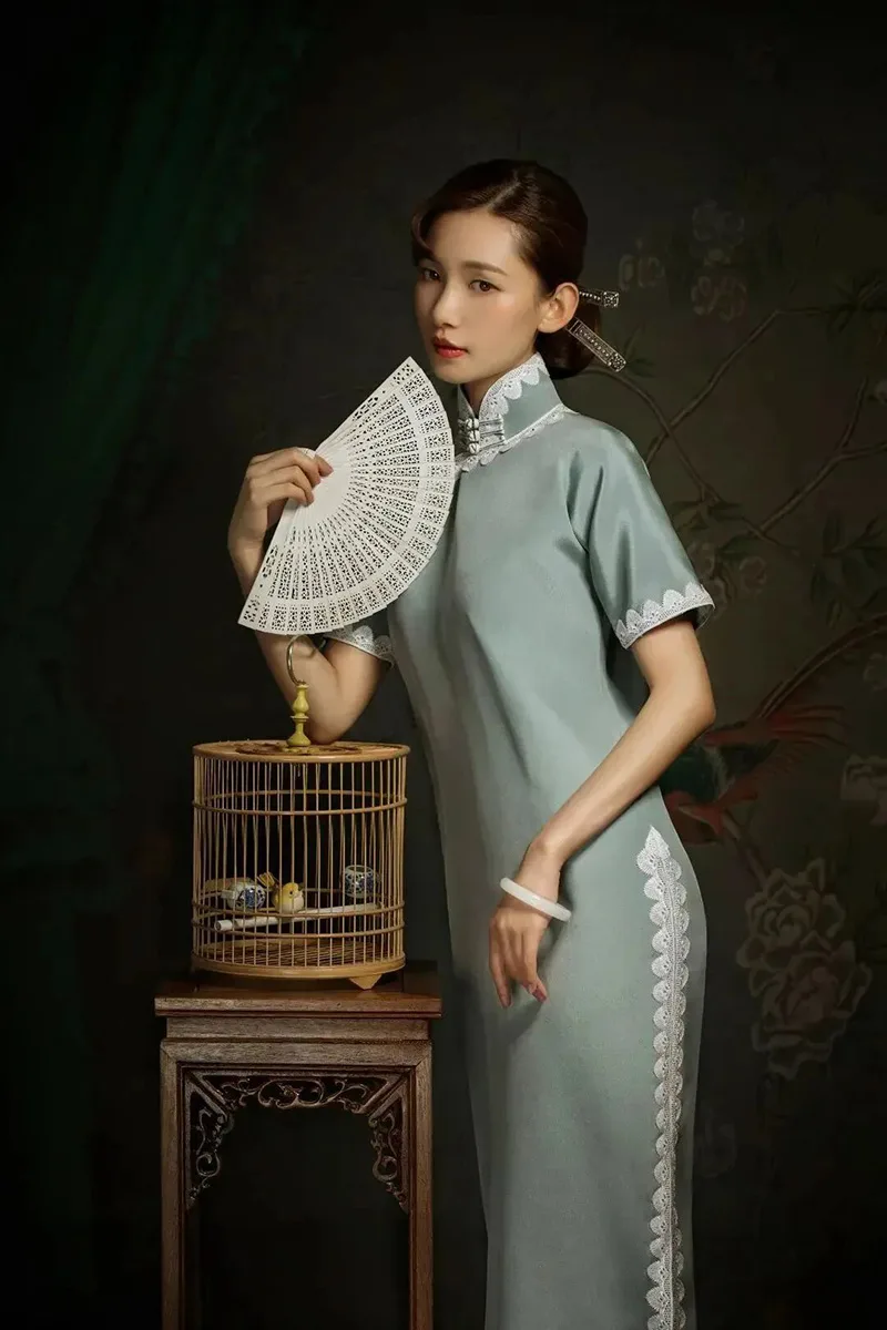 Modern cheongsam dress showcasing elegant design, soft fabric, and the perfect balance between traditional charm and modern fashion.