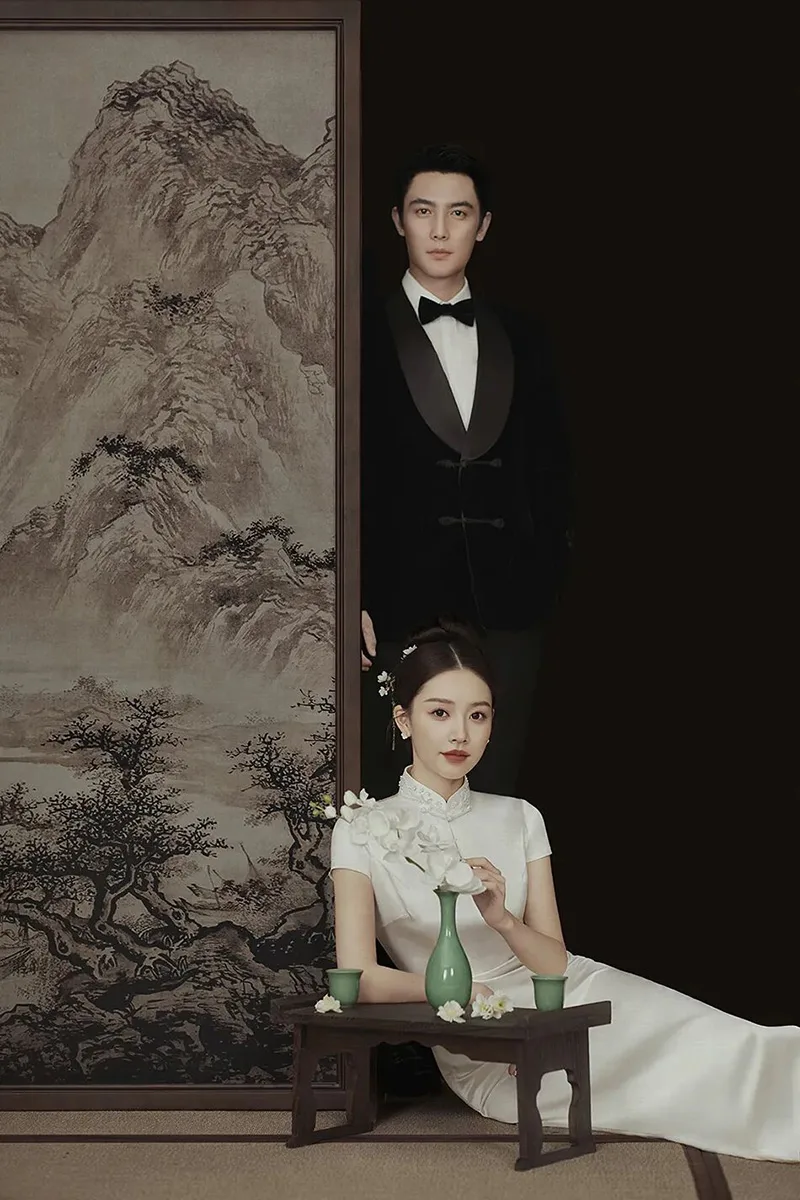 Qipao elegance captured in soft light, revealing the timeless grace of Chinese femininity.