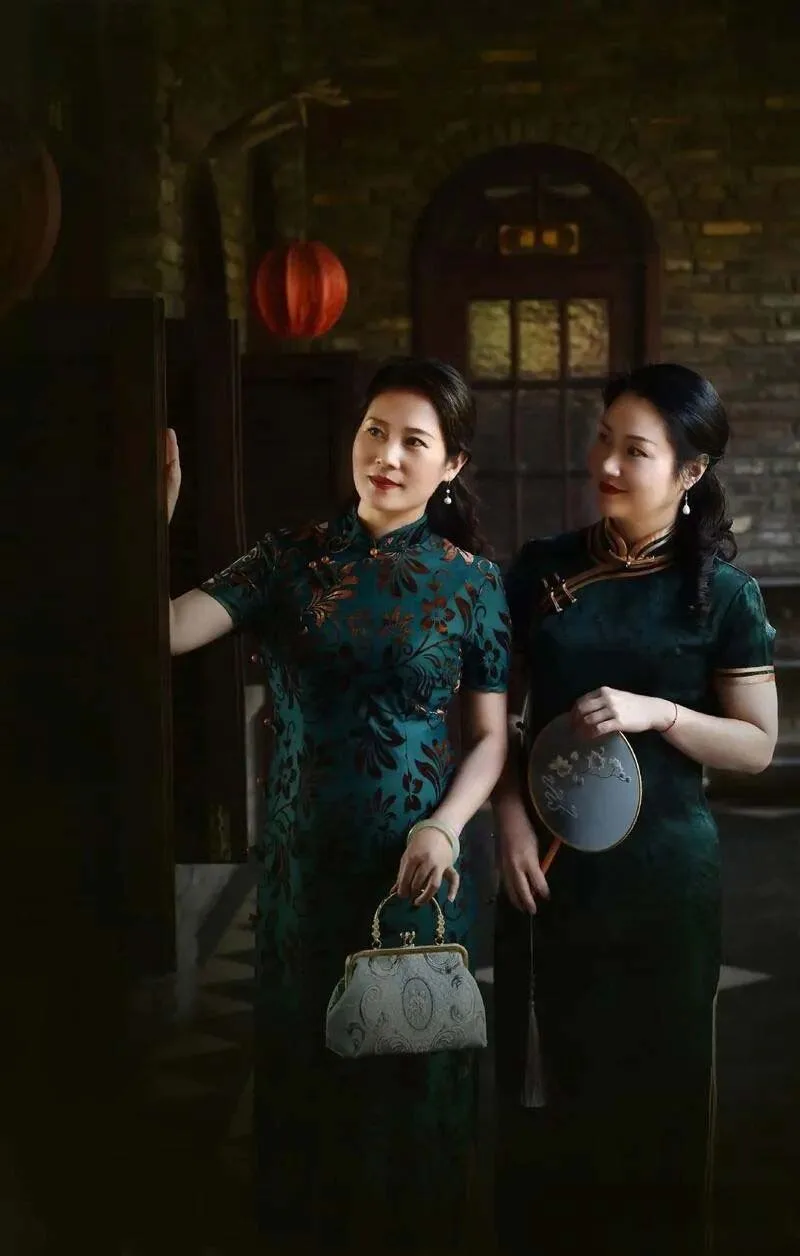 Elegant woman wearing a traditional qipao dress, illustrating cultural taboos to avoid