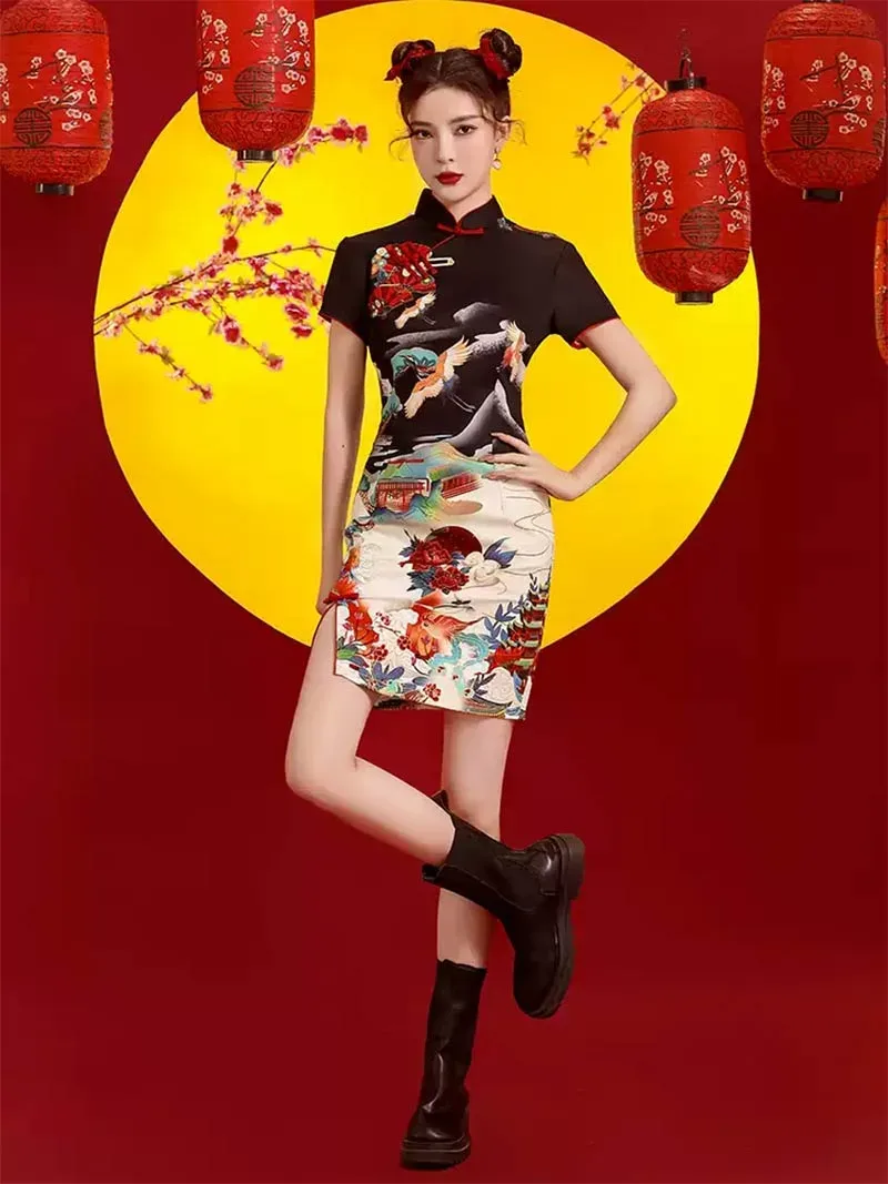 Qipaos flowing like poetry, revealing the elegance and grace of Chinese femininity through timeless design.