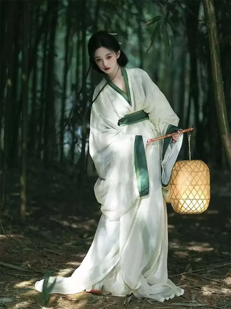 Red Warring States Hanfu for women with long trailing hem and cross-collar design, authentic traditional Chinese clothing hanfu for daily wear
