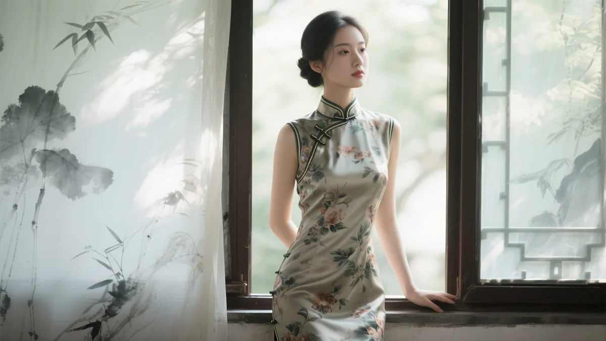 Traditional qipao Chinese dress reflecting timeless Chinese heritage and feminine elegance