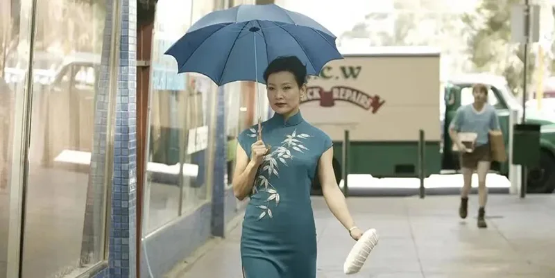 Woman qipao expressing traditional Chinese elegance and cultural heritage.