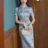 19 mome mulberry silk, high-end long Cheongsam